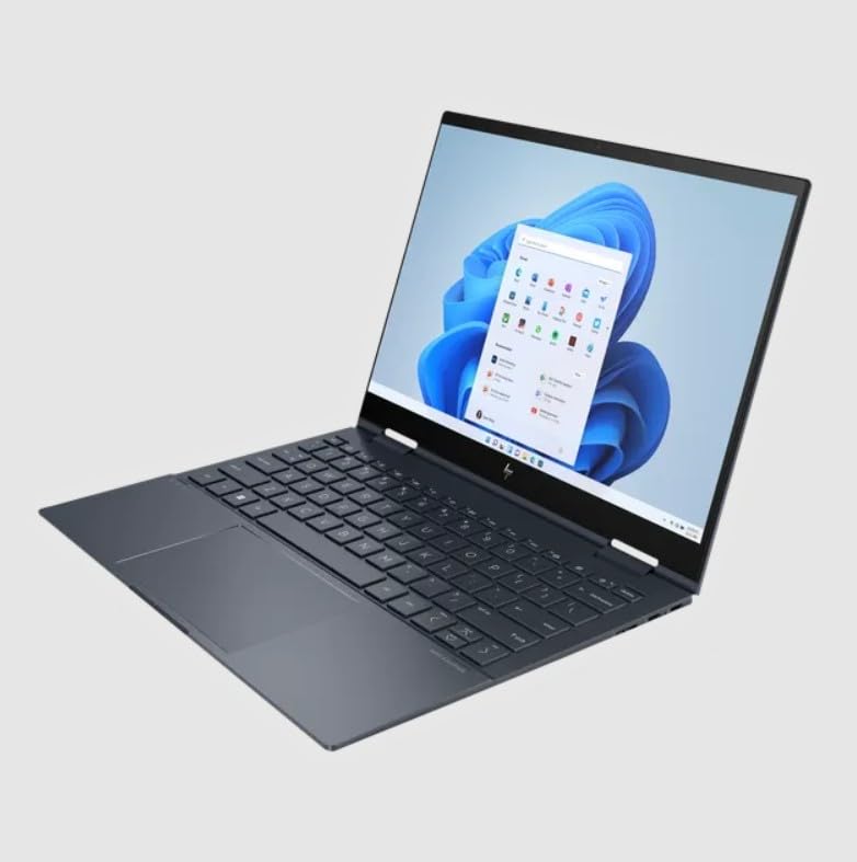 HP Envy x360, 12th Gen Intel Core i5-1230U Laptop, (8GB LPDDR4x, 512GB SSD) IPS,Micro-Edge, 400 nits, 13.3''/33.8cm, WUXGA, Win11,Office21, Space Blue,1.34Kg, Iris Xe Graphics, Backlit, B&O, bf0078TU