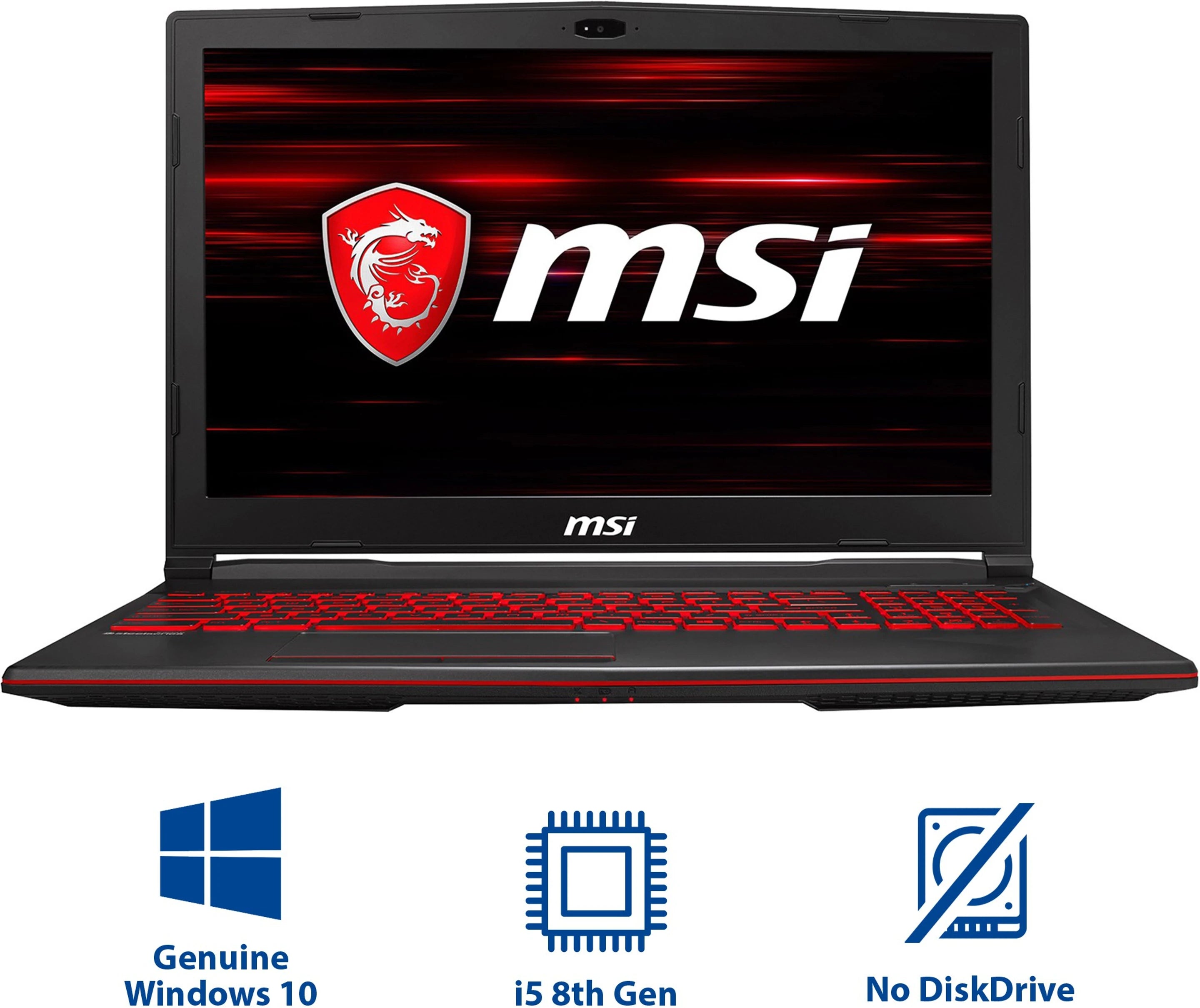 MSI GL Series Intel Core i5 8th Gen 8300H - (8 GB/1 TB HDD/Windows 10 Home/4 GB Graphics/NVIDIA GeForce GTX 1050) GL63 8RC Gaming Laptop (15.6 Inch, Black, 2.2 kg)