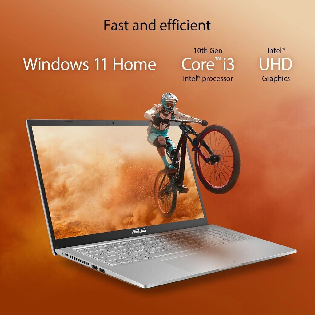 ASUS VivoBook 15 Intel Core i3 10th Gen 1005G1 - (8 GB/512 GB SSD/Windows 11 Home) X515JA-BQ322WS Thin and Light Laptop (15.6 Inch, Transparent Silver, 1.80 kg, With MS Office)
