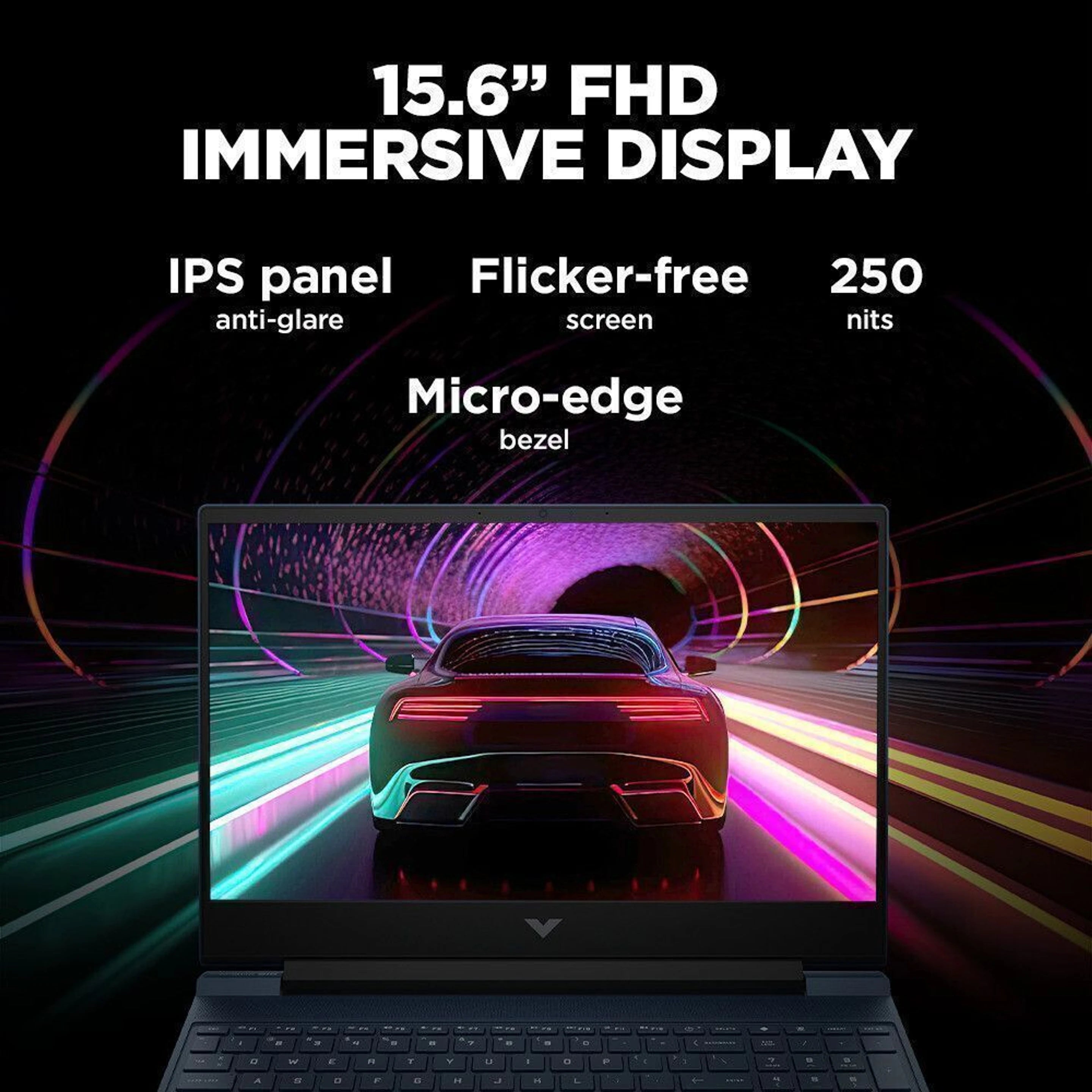HP Victus gaming AMD Ryzen 5 Hexa Core 5600H - (8 GB/512 GB SSD/Windows 11 Home/4 GB Graphics/AMD Radeon RX 6500M/60 Hz) 15-fb0147AX Gaming Laptop (15.6 Inch, Performance Blue, 2.37 kg)