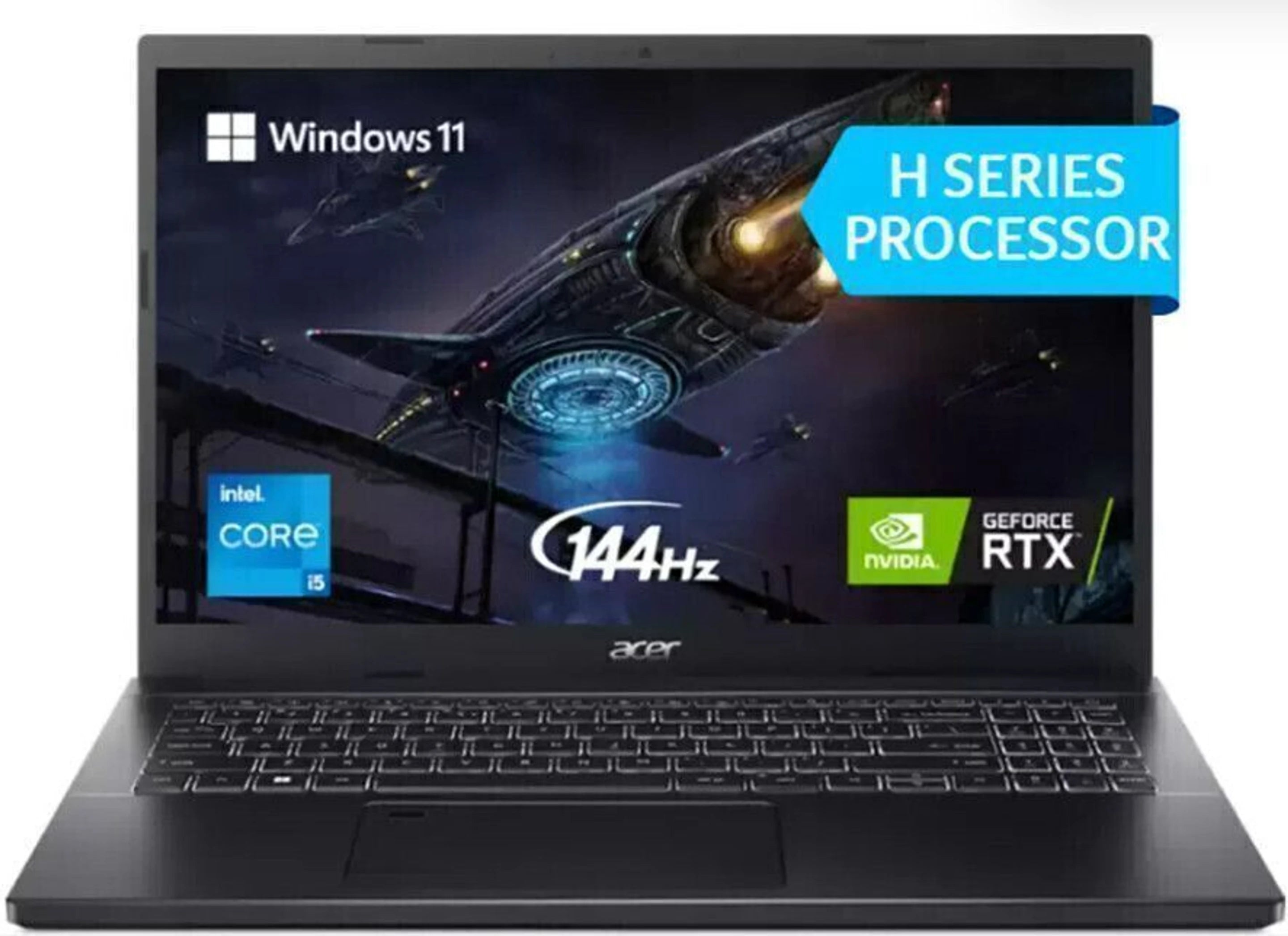Acer Aspire 7 Intel Core i5 12th Gen 12450H - (16 GB/512 GB SSD/Windows 11 Home/4 GB Graphics/NVIDIA GeForce RTX 3050/144 Hz) A715-76G-548J Gaming Laptop (15.6 Inch, Charcoal Black, 2.1 Kg)